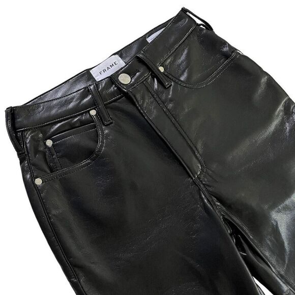 FRAME Le High Tight Straight in Noir - Picture 4 of 10